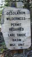 Desolation Wilderness boundary sign, LTBMU.