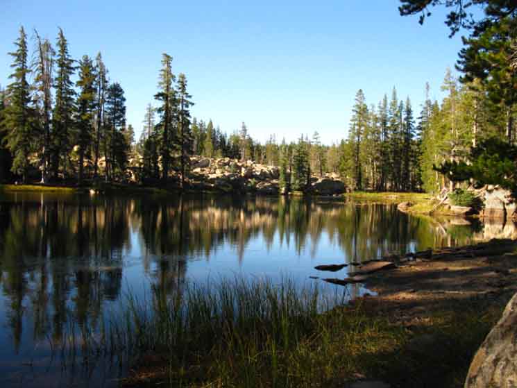 Upper Sunset Lake, North of Ebbetts Pass on the Pacific Crest Trail