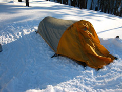 Christmas Valley campsite 3, the tent.