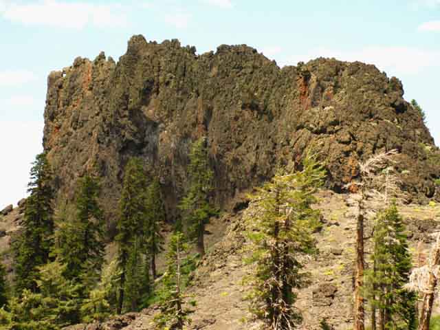 Great volcanic features on Mount Reba.