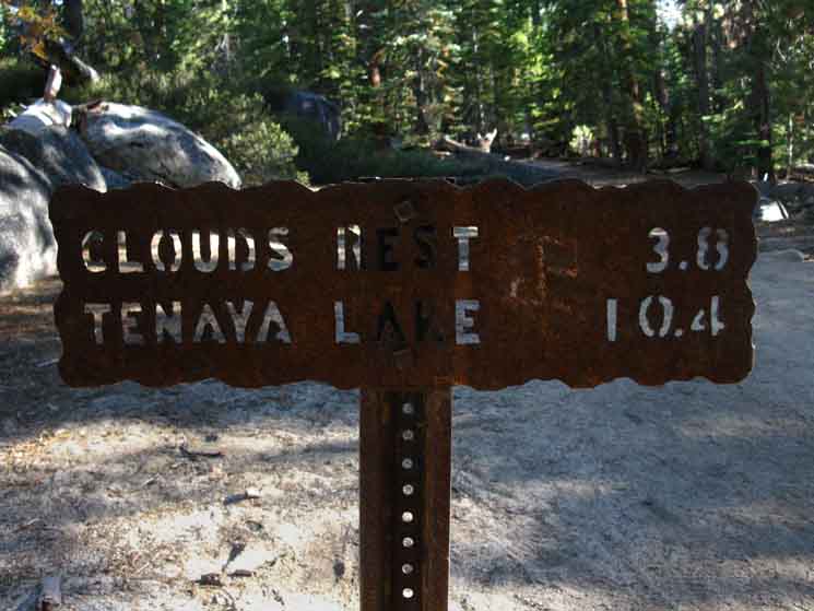 Miles to Clouds Rest from the JMT junction and on to Tenaya Lake.