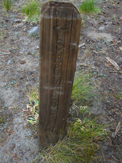 Showers Lake Trail junction post