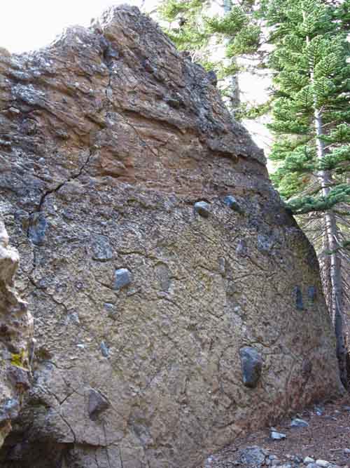Composite Rock Slab, Southeast side of Round Lake