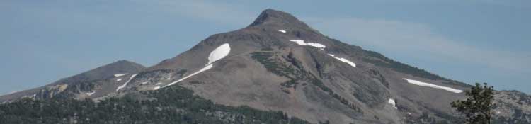 Stanislaus Peak caps the Western Sierra Crestline West of the East Carson River.