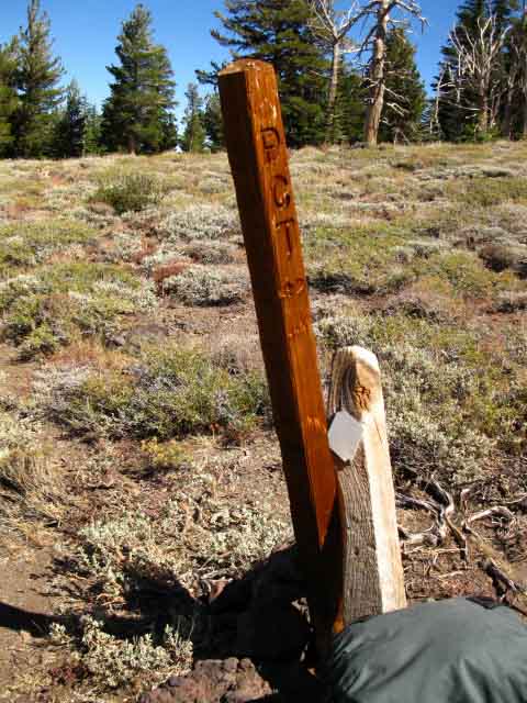 Raymond Lake Trail Junction, Pacific Crest Trail North of Ebbetts Pass
