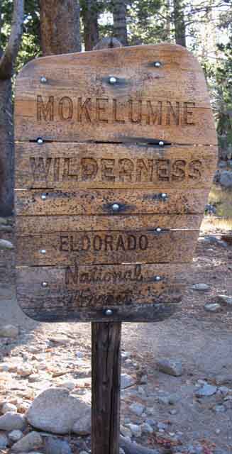 Mokelumne Wilderness boundary South of Carson Pass.