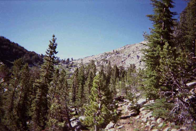 Approaching Gap above East Carson River Headwaters.