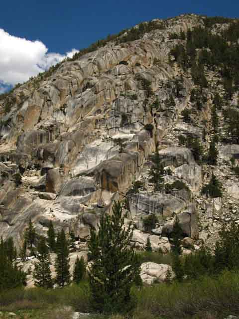 Granite Eastern wall of upper East Carson River.