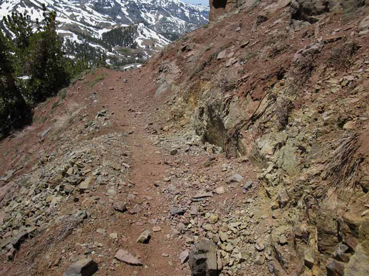 Trail along South flank of Sonora Peak.