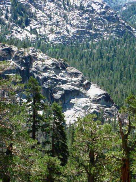 View up East Carson River to headwaters from switchbacks on the Pacific Crest Trail.