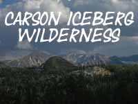 The best Carson Iceberg Wilderness backpacking trail map.