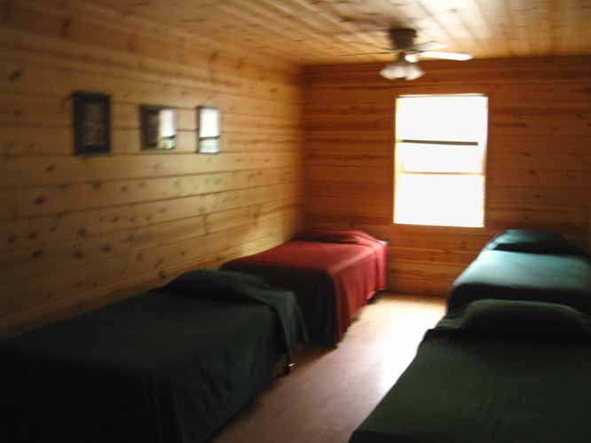 Kennedy Meadows Pack Station bunk house room with beds.