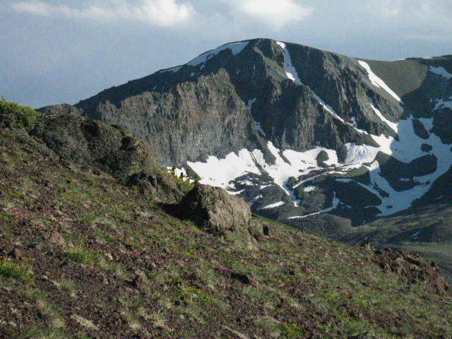Leavitt Peak, Emigrant Wildernss, viewed from the Pacific Crest Trail.