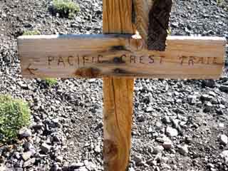 Junction of the Tungsten Road from Leavitt Peak with Pacific Crest Trail.