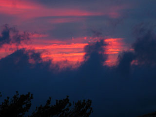 Red Skies at Sunset, Round Top Lake