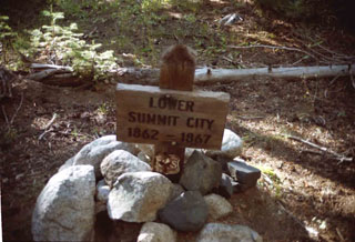 Lower Summit City trail sign.