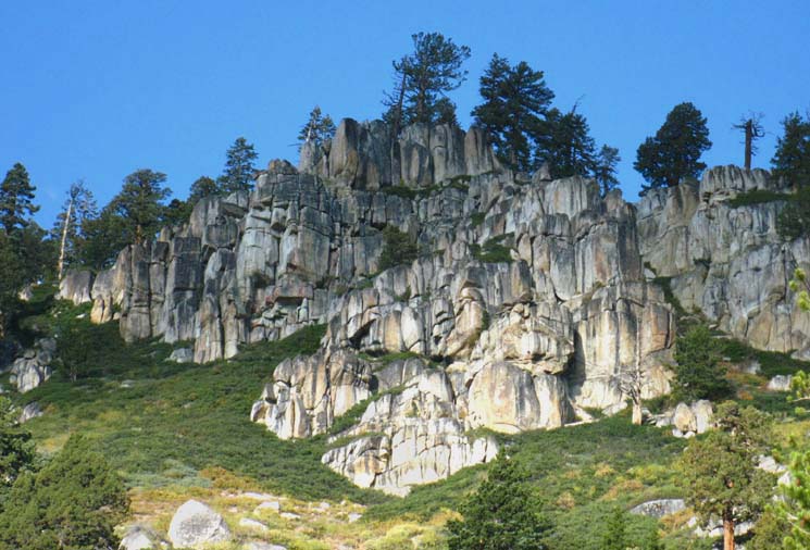 Boulder Lake rock formation.