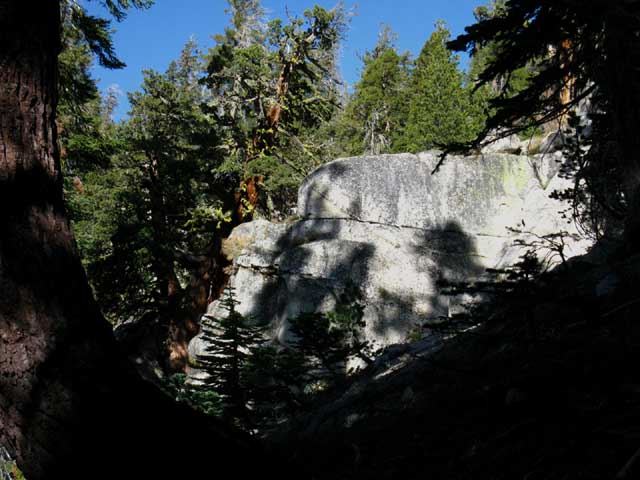 Granite below Pacific Crest Trail.