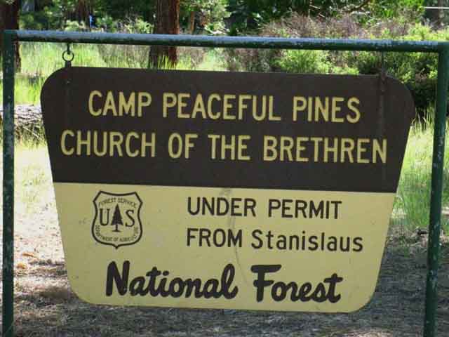Camp Peaceful Pines along Clarks Fork of the Stanislaus River.