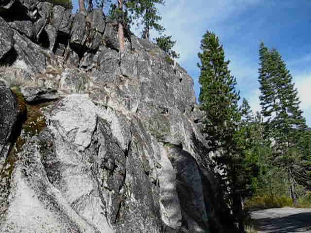 Detail of fine rock wall along the Clarks Fork Road.