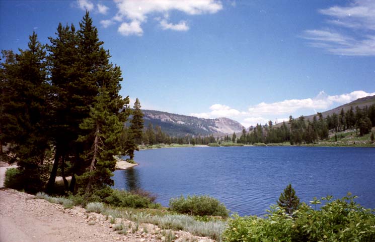 Looking Northeast towards Gardner Meadow and Wolf Creek Pass across the larger Northern Highland Lake.