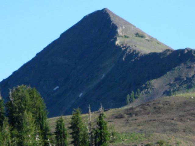 Airola Peak from top of Highland Creek Trail.