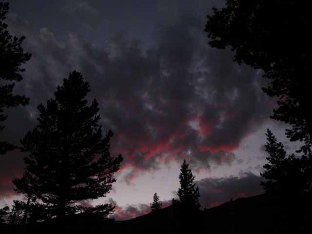 Sunset at Highland Lake Campground.