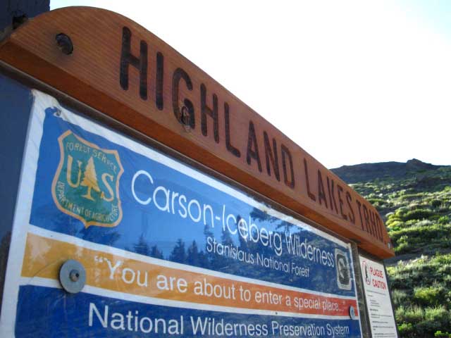 Highland Lakes Trailhead.