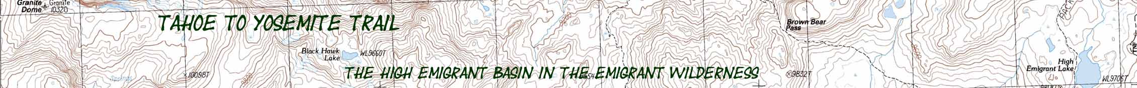 Emigrant Basin topo hiking map banner.
