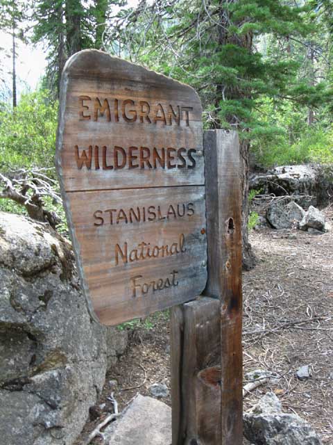 Emigrant Wilderness Boundary South of Kennedy Meadows.