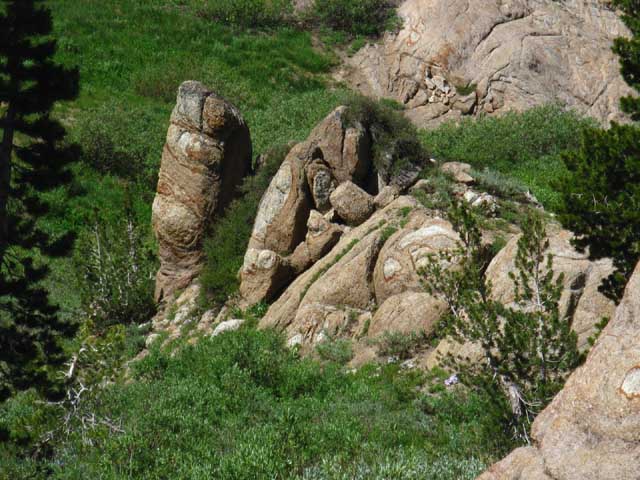 Emigrant Wilderness decorated rock formations.