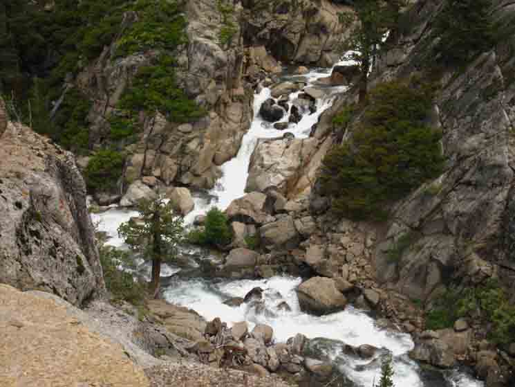 Kennedy Creek cascades into Summit Creek in the Emigrant Wilderness.