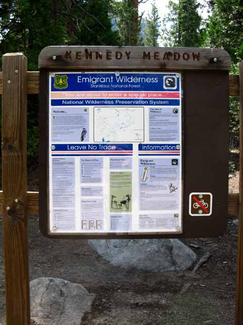 Kennedy Meadows Trailhead into Emigrant Wilderness.