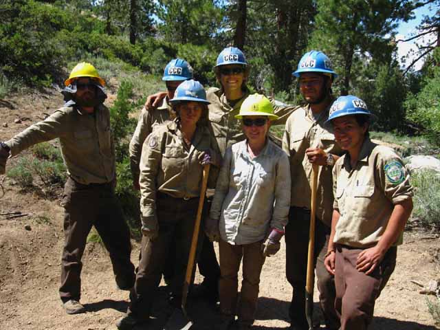 Stanislaus National Forest backcountry trail crew July 26, 2009.