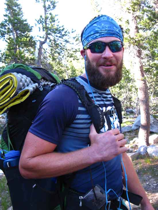 Caveman hiking the Pacific Crest Trail in Jack Main Canyon, 2016.