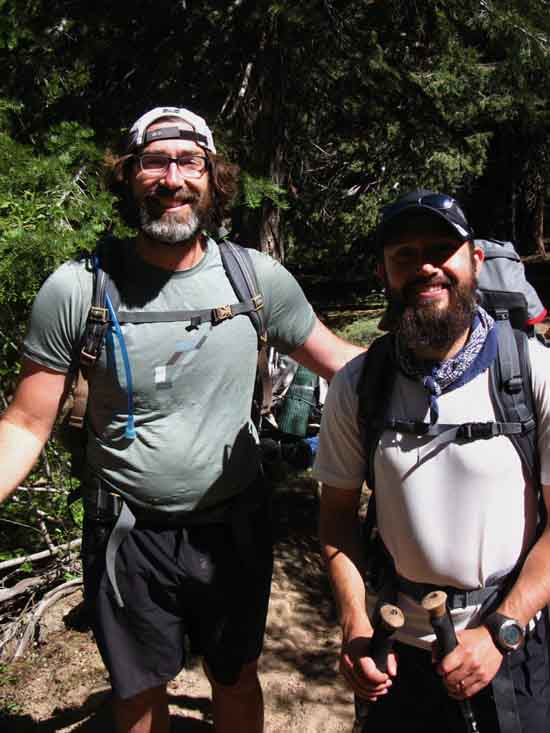 Ryan Moore and Jonathan Lipps backpacking in Emigrant Wilderness.