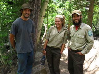 CCC Trail Crew: Steven, Stephenie, and Morgan.