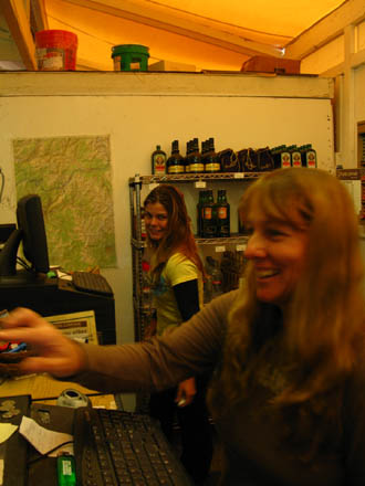 Dianna and Sarah keeping things rolling in the Tuolumne Meadows Store