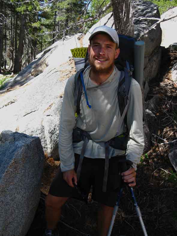 Ansel hiking the Pacific Crest Trail in 2013.