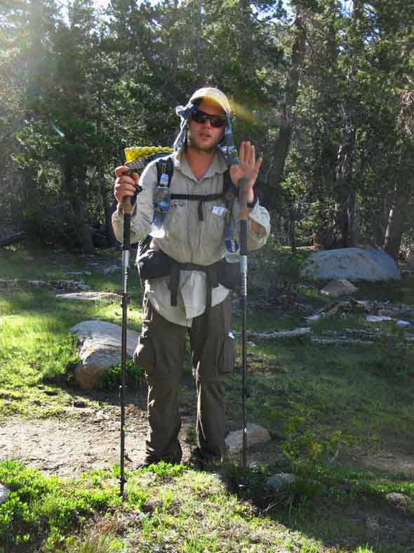 Simon from the UK hiking the Pacific Crest Trail.