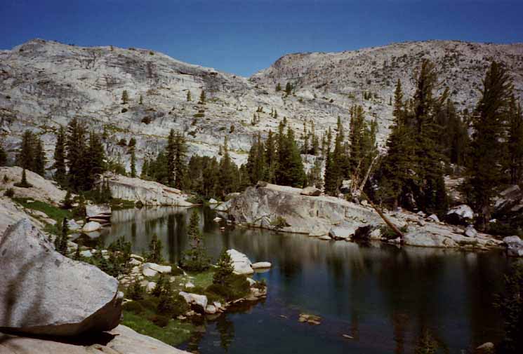 Pond in Seavy Pass Basin, Yosemite.