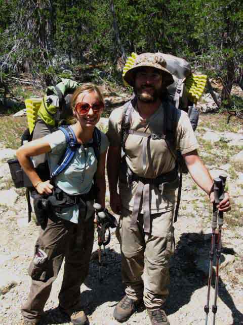Alison and Dan backpacking Jack Main Canyon.