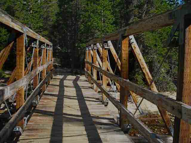 Bridge over Conness Creek to Glen Aulin