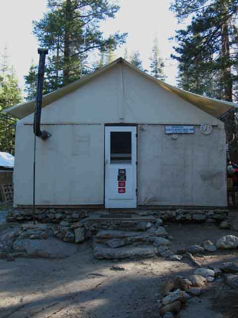 Glen Aulin High Sierra Camp store and dining tent.
