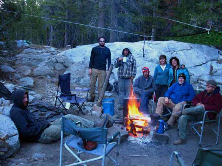 North Tuolumne Meadows trail crew camp and Trail Crew 2010.