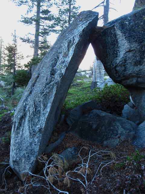 Granite slab chipped off Macomb Ridge.