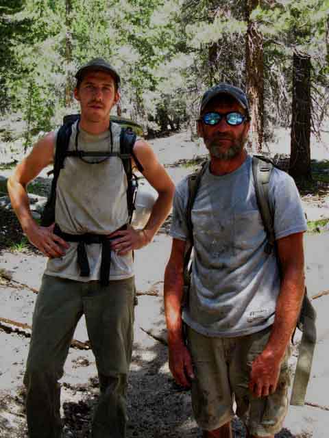 John Ray and Nick Ross hiking last.