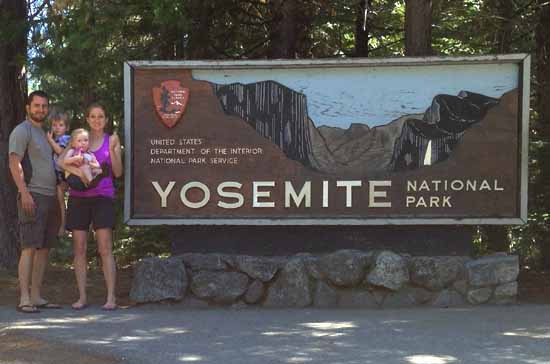 John, Anne, and the two boys at Yosemite National Park, 2013.