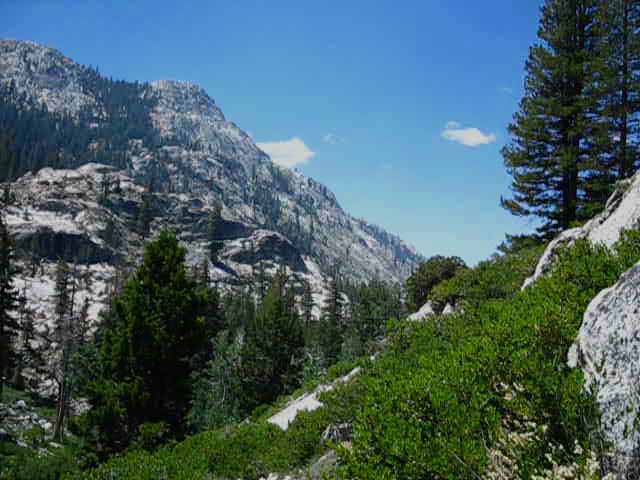 Looking out the Southwest end of Kerrick Canyon in the North Yosemite Backcountry.