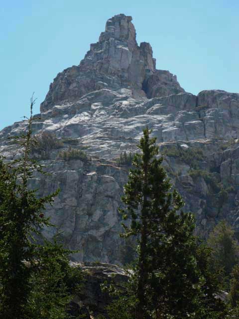 Granite Sphinx rises from the wall of Kerrick Canyon.
